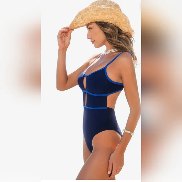 Cupshe NWT Bralette Swimsuit 'DAA12E5D025UT' in Navy - XS - Picture 3 of 9